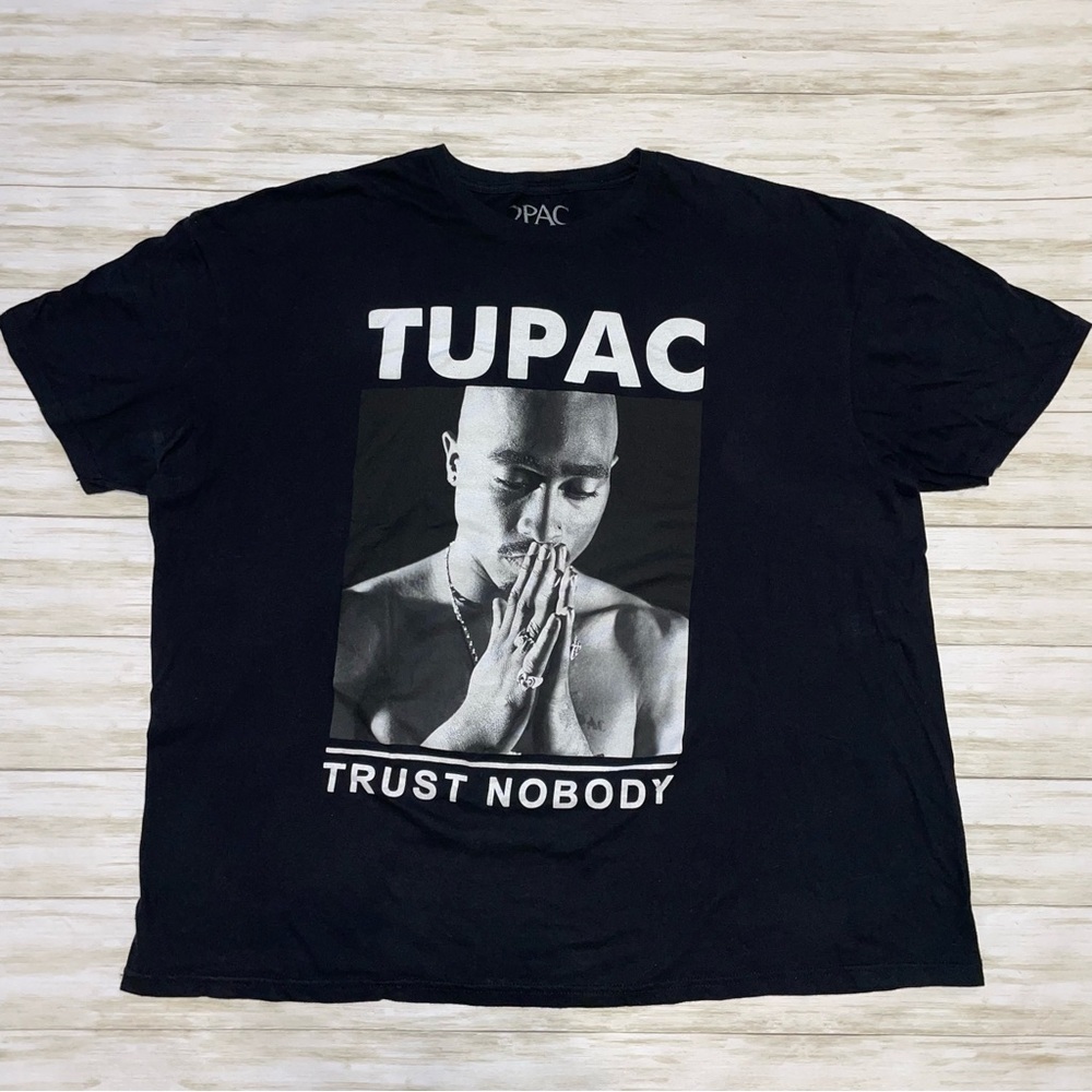 2Pac Trust Nobody Men’s Black Tshirt Sz 3XL XXL 🎶🔥